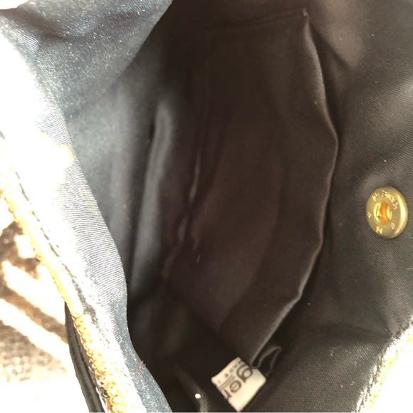 Genie Black Evening Bag with Black & Gold Scallop Beading - OS - Picture 2 of 8